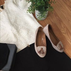 MERONA polka dot w/ tassel flats